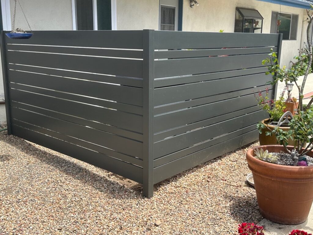 Monument Color Horizontal with 6 inch and 2.5 inch slats with .5 inch spacers